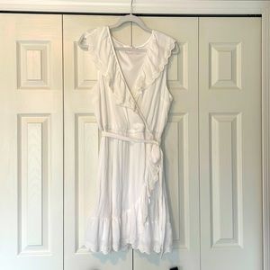 NWOT Lc Lauren Conrad faux wrap sleeveless dress with eyelet